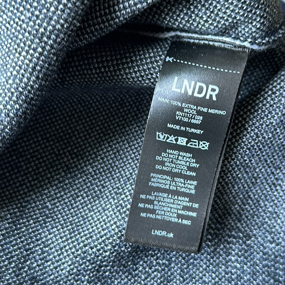 New LNDR Soft Vigilante 100% merino wool boxy cropped colorblock knit sweater - Picture 14 of 14